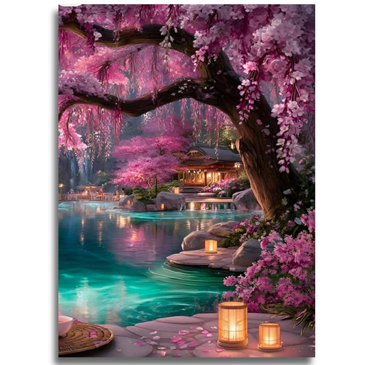 Mosaflare 26-Facet Round Life Tree Diamond Painting Kit for Adults,DIY Full Drill Gem Art for Home Decor, Craft Gift for Beginners