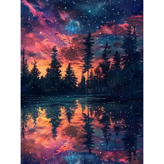 CSZPPQAF 5D DIY Diamond Art Kits for Adults Beginners,Starry Sky Diamond Painting Kits for Home Wall Decor 11.8x15.8in.