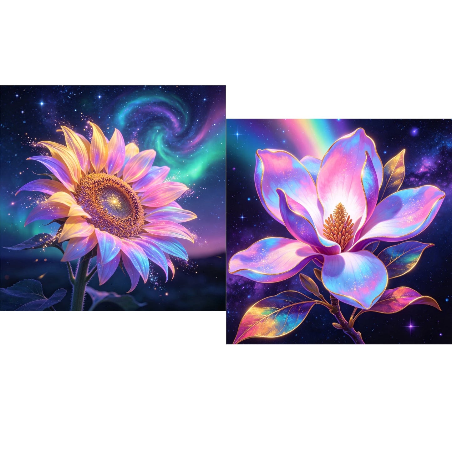 CSZPPQAF 2-Pack Diamond Painting for Adults-Flower,Full Round Drill Diamond Art Kits, Relaxing Craft & Wall Decor
