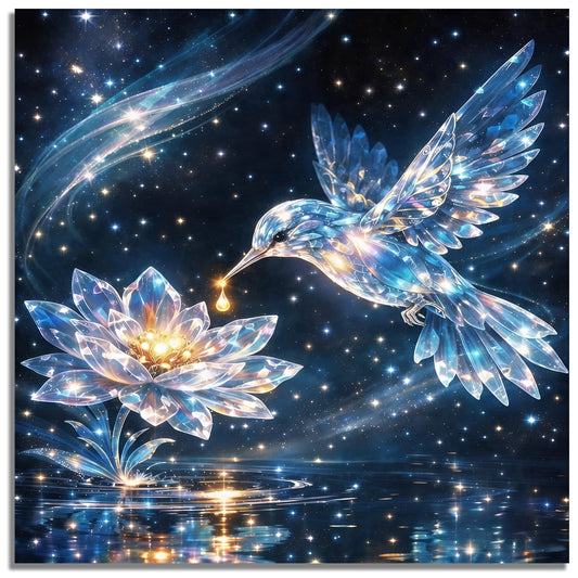 Mosaflare Birds Diamond Painting Kit,Diamond Art,DIY Full Drill,Stress Relief Craft Art and Home Decor 14"×14"