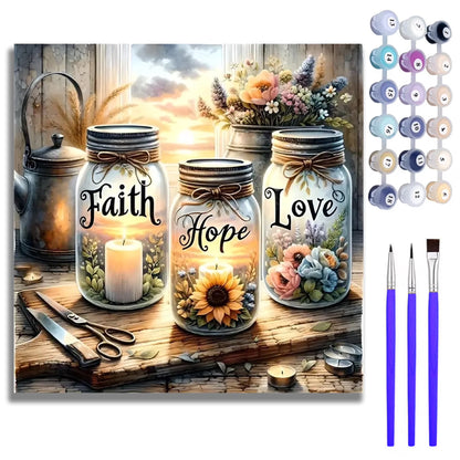 Mosaflare Paint by Numbers Kits for Adults,DIY Gnome Art Craft Oil painting Set,Home Wall Decor 16"×16"