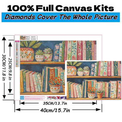 Mosaflare Diamond Art Painting Kits-Books,Art Craft Kits,Full Round Drill,Home Wall and Relaxing 12×16 inch