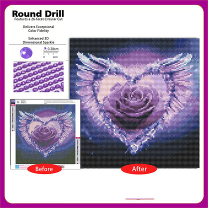 CSZPPQAF Diamond Painting for Adults-Rose,Full Round Drill Diamond Art Kits, Relaxing Craft & Wall Decor