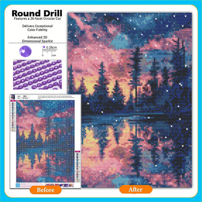 CSZPPQAF 5D DIY Diamond Art Kits for Adults Beginners,Starry Sky Diamond Painting Kits for Home Wall Decor 11.8x15.8in.
