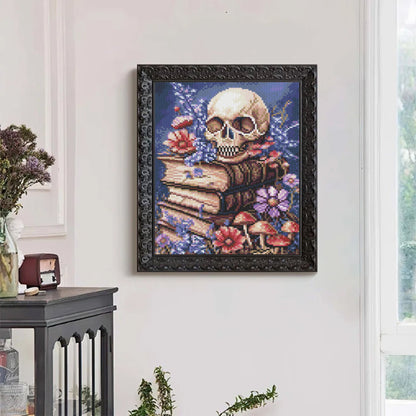 CSZPPQAF Skull Diamond Painting for Adults,Full Round Drill Diamond Art Kits, Relaxing Craft & Wall Decor