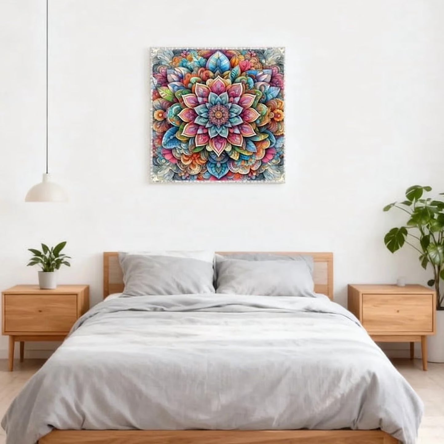 CSZPPQAF Diamond Painting Kits for Adults 13.8×13.8 in,Hundred Flowers 5D DIY Diamond Art Kit for Home Wall Decor