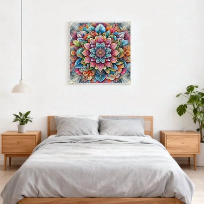 CSZPPQAF Diamond Painting Kits for Adults 13.8×13.8 in,Hundred Flowers 5D DIY Diamond Art Kit for Home Wall Decor