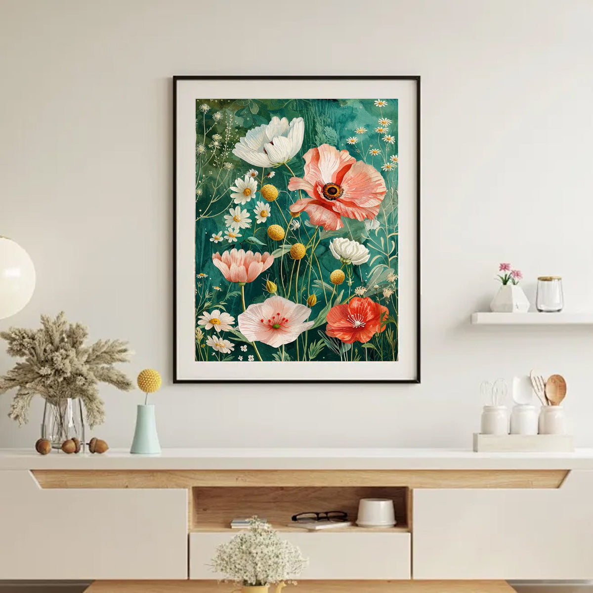 Mosaflare Paint by Numbers Kit for Beginners,DIY Craft for Adults,Gift Home Wall Decor 16x20 Inch Oil Painting Kits-Flower