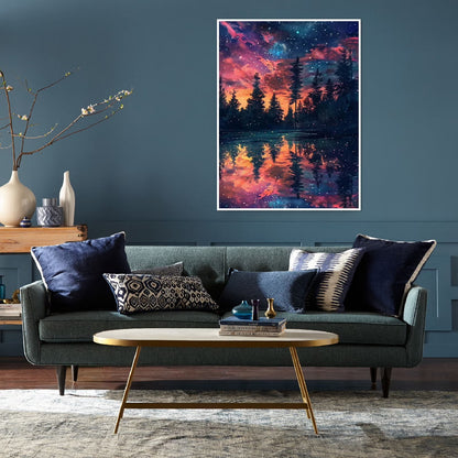 CSZPPQAF 5D DIY Diamond Art Kits for Adults Beginners,Starry Sky Diamond Painting Kits for Home Wall Decor 11.8x15.8in.