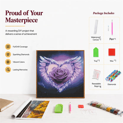 CSZPPQAF Diamond Painting for Adults-Rose,Full Round Drill Diamond Art Kits, Relaxing Craft & Wall Decor
