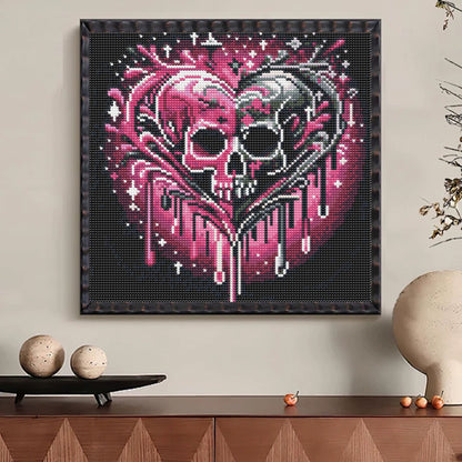 CSZPPQAF Skull Diamond Art Painting Kits,Full Round Drill Gem Art,Craft for Adults,Home Wall 13.8×13.8 inch