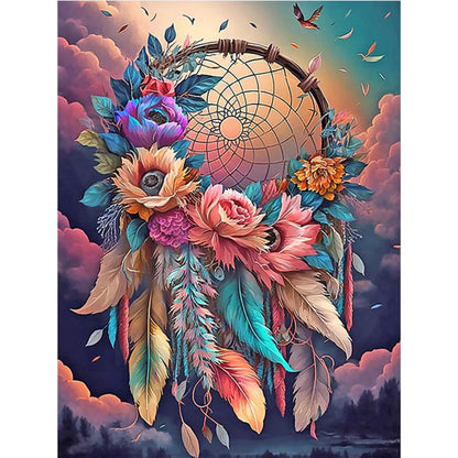 CSZPPQAF Diamond Painting Kits-Dream Catchers,Full Round Drill Diamond Art kits, Relaxing Craft 11.8"×15.8"