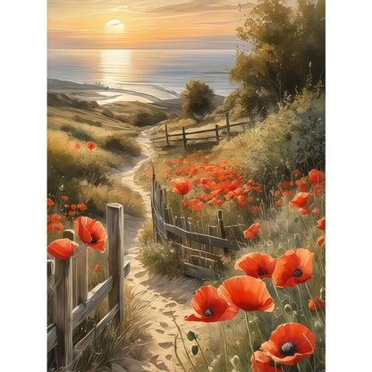 CSZPPQAF Diamond Painting for Adults-Scenery,Full Round Drill Diamond Art Kits, Relaxing Craft & Wall Decor