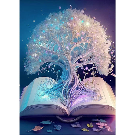 CSZPPQAF Diamond Painting Kits for Adults-Wisdom Tree,Full Round Drill Diamond Art kits, Relaxing Craft & Home Wall Decor