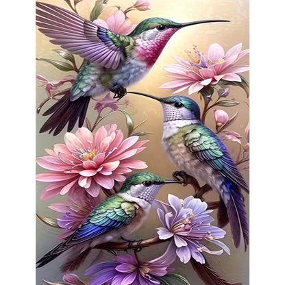 CSZPPQAF 5D Diamond Art for Adults Beginners-Hummingbird,Full Round Drill Diamond Painting Kits, Relaxing Craft & Wall Decor