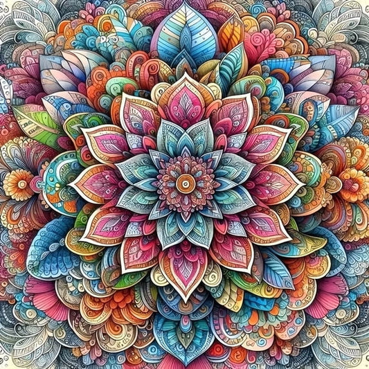 CSZPPQAF Diamond Painting Kits for Adults 13.8×13.8 in,Hundred Flowers 5D DIY Diamond Art Kit for Home Wall Decor