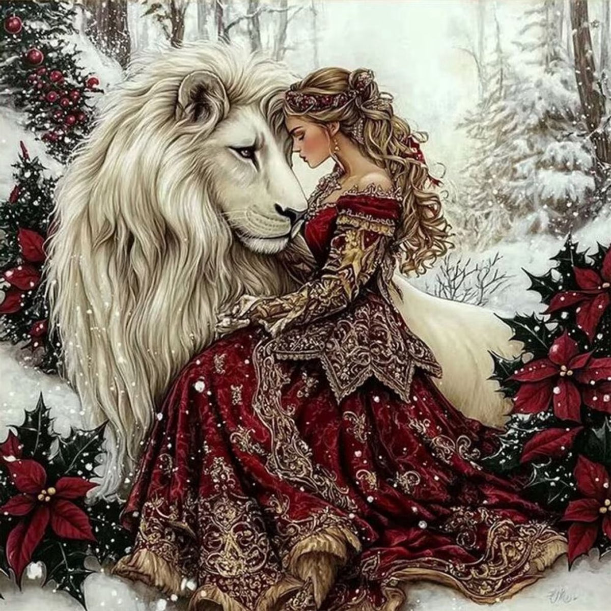 CSZPPQAF Diamond Painting for Adults-Lion,Full Round Drill Diamond Art Kits, Relaxing Craft & Wall Decor