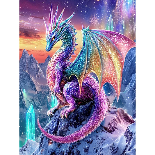 CSZPPQAF Dragon Diamond Painting Kits for Adults, Full Drill Round Diamond Art Craft,11.8"×15.8"