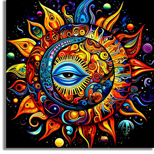 Mosaflare Eye Diamond Art Painting Kits,Art Craft Kits,Full Round Drill,Home Wall and Relaxing 14"×14"