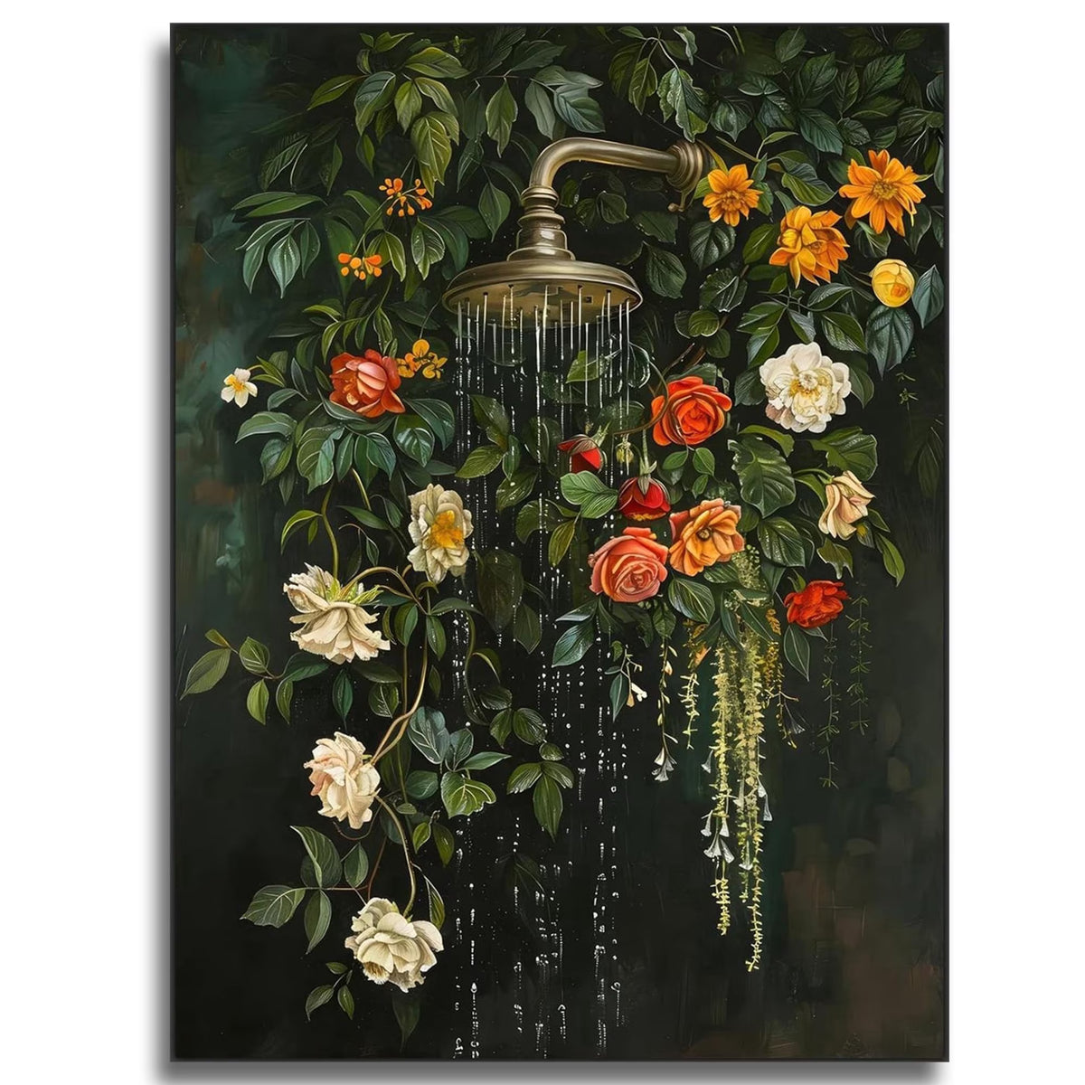 Mosaflare 26-Facet Round Flowers Diamond Painting Kit for Adults,DIY Full Drill Gem Art for Home Decor, Craft Gift for Beginners