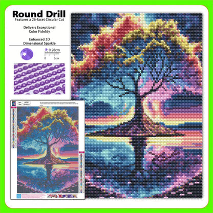 CSZPPQAF Diamond Painting Kits-Life Tree,Full Round Drill Gem Art,Relaxing Craft & Home Wall Decor
