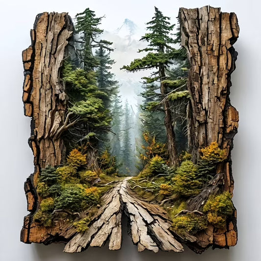 CSZPPQAF Diamond Painting Kits,Forest Art Craft,Full Round Drill Diamond Art,Home Wall Decor 13.8"×13.8"