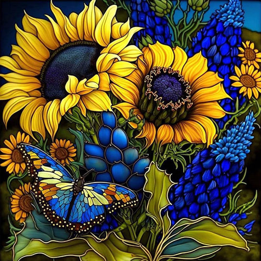 CSZPPQAF 5D Diamond Painting Kits,Full Round Drill Sunflower Diamond Art,Craft for Adults,Home Wall 13.8×13.8 inch