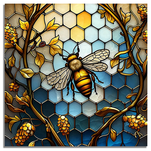 Mosaflare Insects Diamond Painting Kit,DIY Full Drill Bees Diamond Art,Stress Relief Craft Art and Home Decor 14"×14"