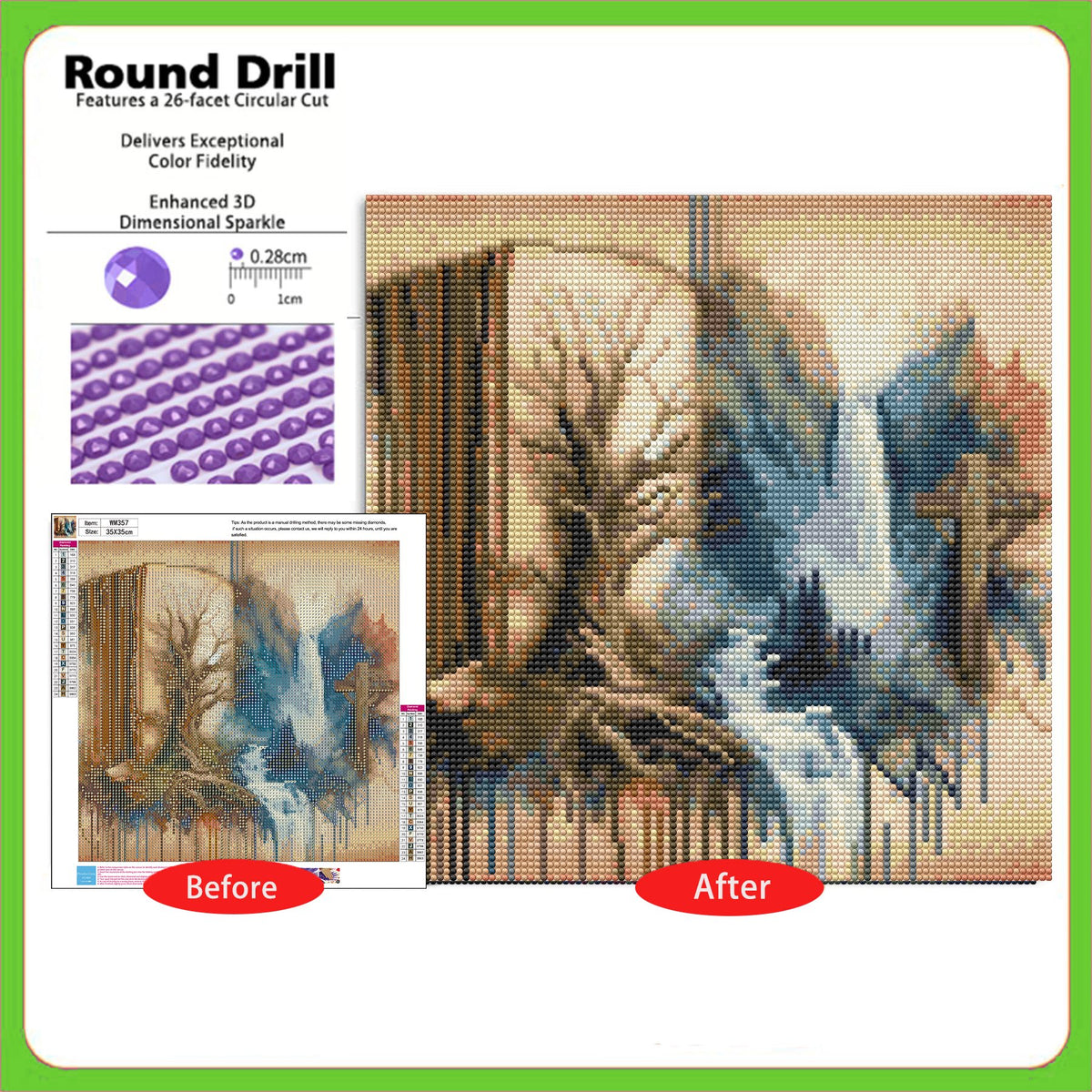 CSZPPQAF 5D Diamond Art Painting Kits-Books,Full Round Drill Gem Art,Craft for Adults,Home Wall 13.8×13.8 inch