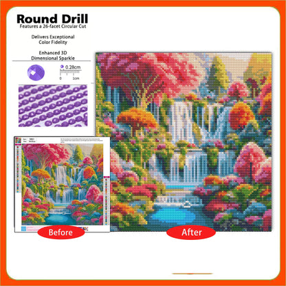 CSZPPQAF Diamond Painting Kits,Life Forest Art Craft,Full Round Drill Diamond Art,Home Wall Decor 13.8"×13.8"