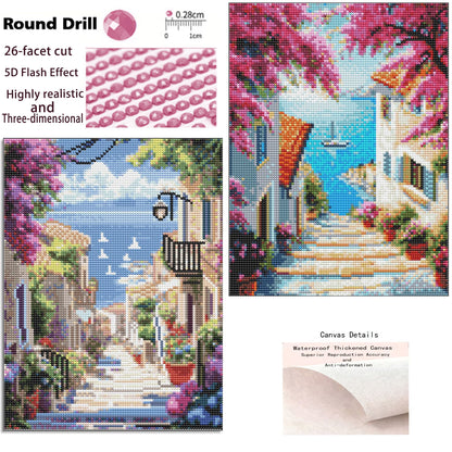 CSZPPQAF 2-Pack Diamond Art Kit,Ocean Diamond Painting Kits for Beginners,Full Round Drill,Home Wall 11.8"*15.8"