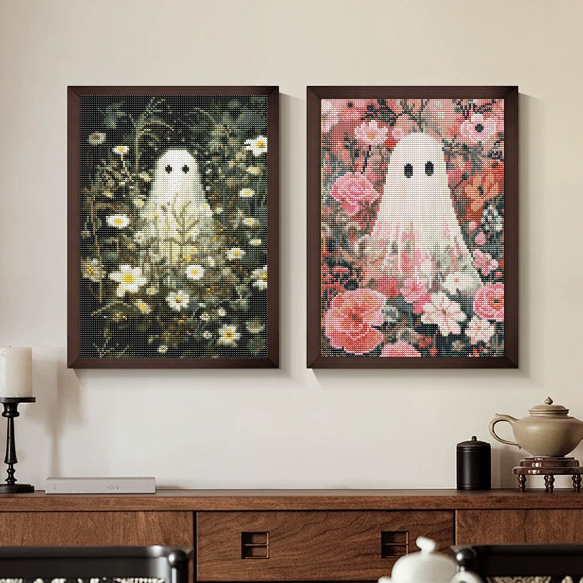 CSZPPQAF 2-Pack Diamond Painting for Adults-Ghost,Full Round Drill Diamond Art Kits, Relaxing Craft & Wall Decor