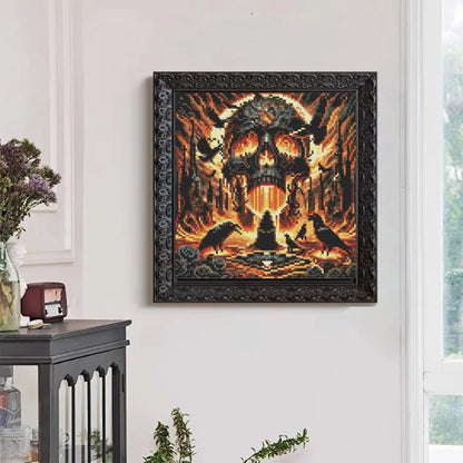 CSZPPQAF Diamond Painting for Adults-Skull,Full Round Drill Diamond Art Kits, Relaxing Craft & Wall Decor