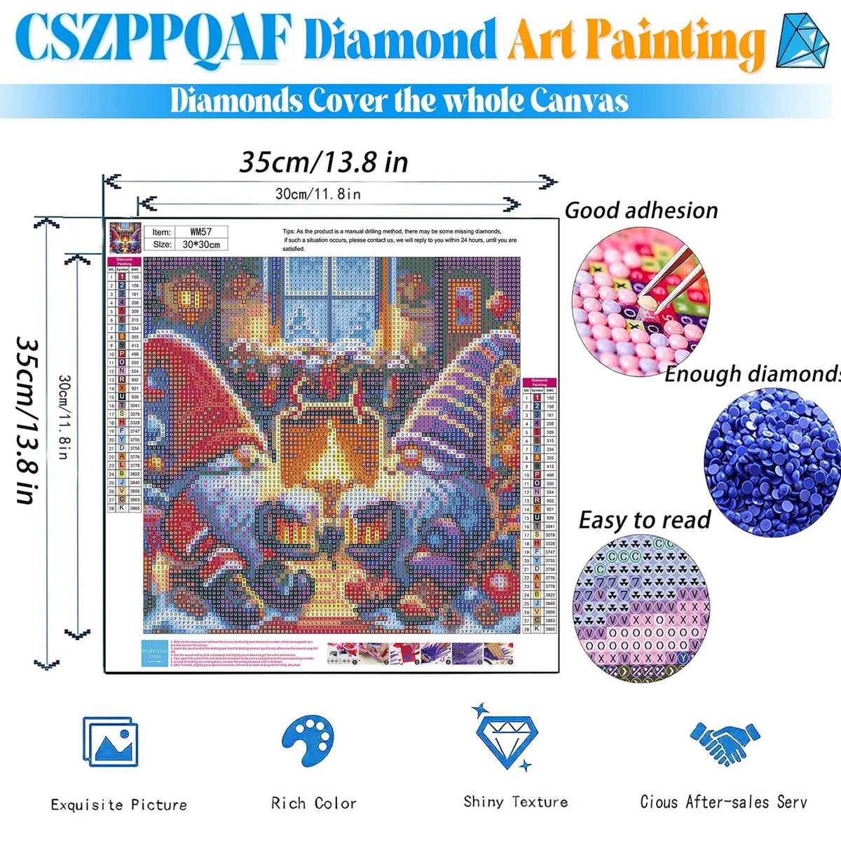 CSZPPQAF Gnome Brother Diamond Painting Kits for Adults, Full Drill Round Diamond Art Kit, Art Craft, Home Wall Decor and Gift 13.8 x 13.8 Inch