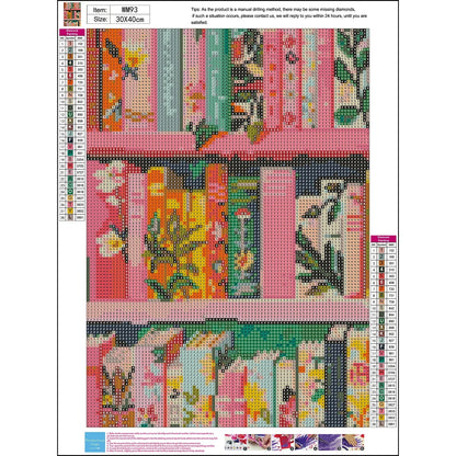 CSZPPQAF DIY Art Diamond Painting Kits.Book Art Craft Gem Painting Adult,Home Wall Decor 11.8" × 15.8"