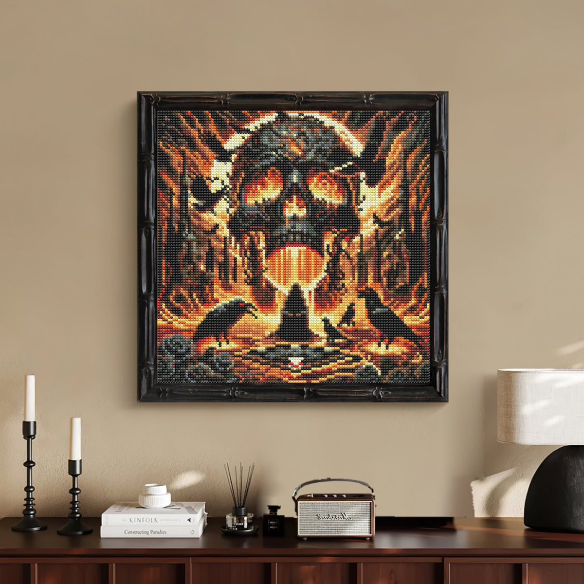 CSZPPQAF Diamond Painting for Adults-Skull,Full Round Drill Diamond Art Kits, Relaxing Craft & Wall Decor
