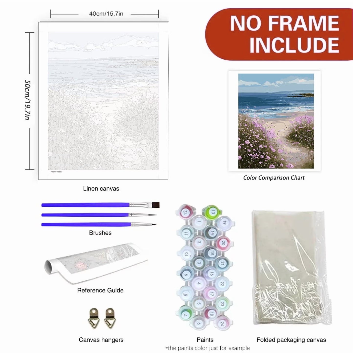 Mosaflare Paint by Numbers Kit for Beginners-Retro,DIY Craft for Adults 16"x20" Canvas