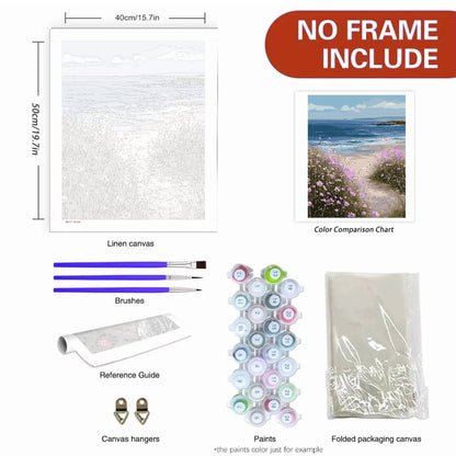 Mosaflare Paint by Numbers Kit for Beginners-Retro,DIY Craft for Adults 16"x20" Canvas