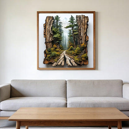 CSZPPQAF Diamond Painting Kits,Forest Art Craft,Full Round Drill Diamond Art,Home Wall Decor 13.8"×13.8"