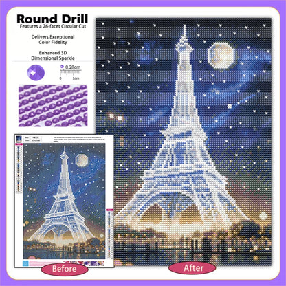 CSZPPQAF 5D Diamond Art for Adults Beginners-Tower,Full Round Drill Diamond Painting Kits, Relaxing Craft & Wall Decor