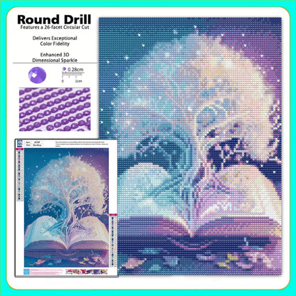 CSZPPQAF Diamond Painting Kits for Adults-Wisdom Tree,Full Round Drill Diamond Art kits, Relaxing Craft & Home Wall Decor