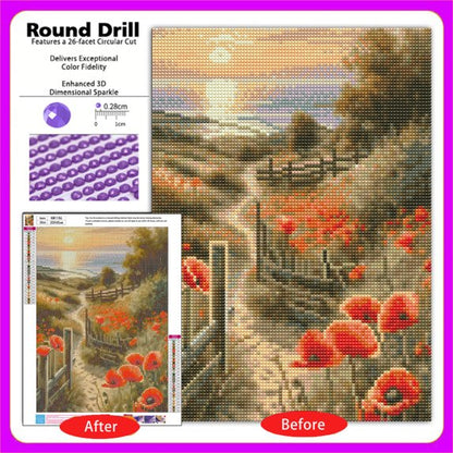 CSZPPQAF Diamond Painting for Adults-Scenery,Full Round Drill Diamond Art Kits, Relaxing Craft & Wall Decor