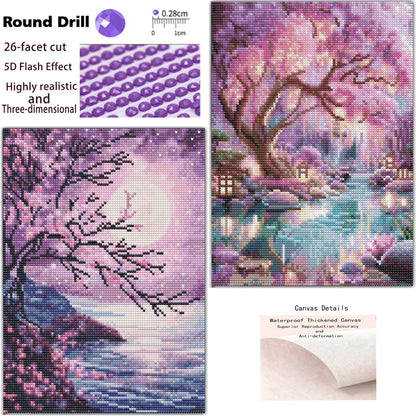 CSZPPQAF 2-Pack Tree Diamond Painting Kits for Adults - Full Round Drill, Textured Diamond Art for Home Wall Decor