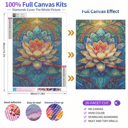 Mosaflare Diamond Art Painting Kits-Flower,Art Craft Kits,Full Round Drill,Home Wall and Relaxing 12×16 inch