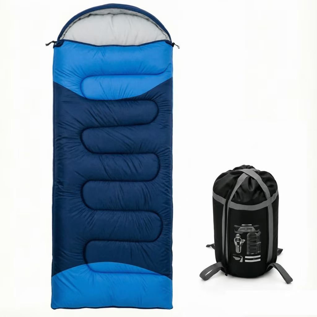 SROEDTY Sleeping Bag for Adults - Oversized Envelope Lightweight Cotton Sleeping Bags, Camping, Backpacking, Traveling, Hiking Must Haves (Blue) 4 lbs