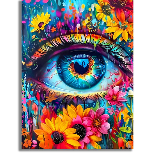 Mosaflare Eye Diamond Art Painting Kits,Art Craft Kits,Full Round Drill,Home Wall and Relaxing 12"×16"