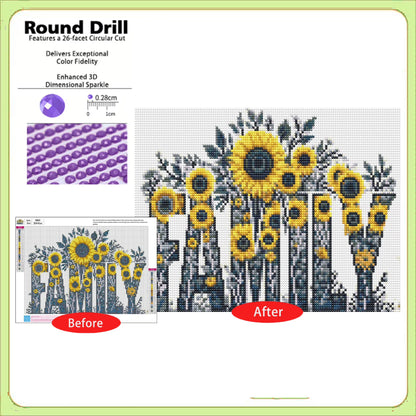 CSZPPQAF Diamond Painting Kits-Family Art Craft,Full Round Drill Diamond Art, Home Wall Decor 11.8"×15.8"