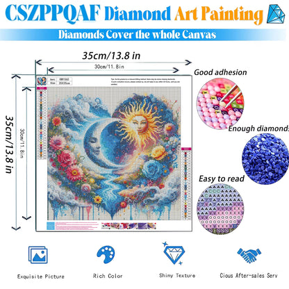 CSZPPQAF Diamond Painting for Adults-Abstract,Full Round Drill Diamond Art Kits, Relaxing Craft & Wall Decor