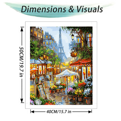 Mosaflare Paint by Numbers Kit for Beginners-British Style,DIY Craft for Adults 16"x20" Canvas