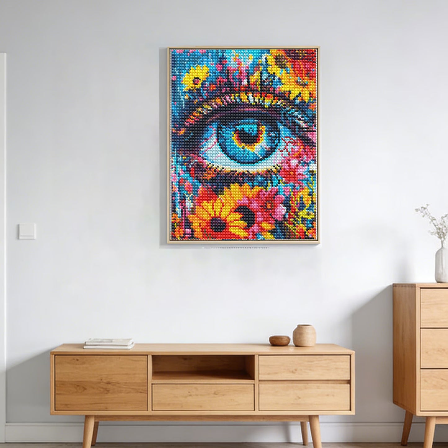 Mosaflare Eye Diamond Art Painting Kits,Art Craft Kits,Full Round Drill,Home Wall and Relaxing 12"×16"